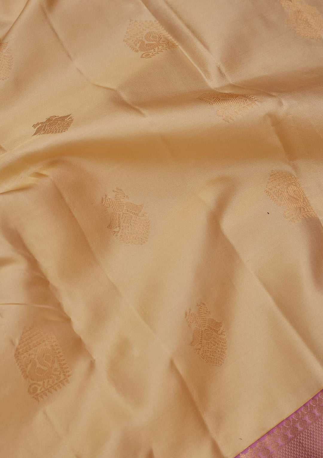 Lemon Yellow Silk Buti Saree With Matching Blouse Piece