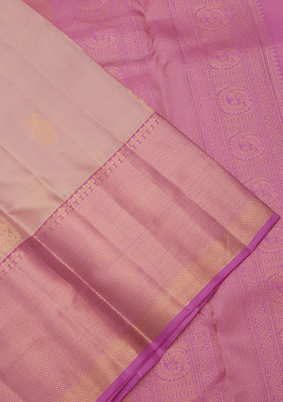 Onion Pink Silk Buti Saree With Matching Blouse Piece