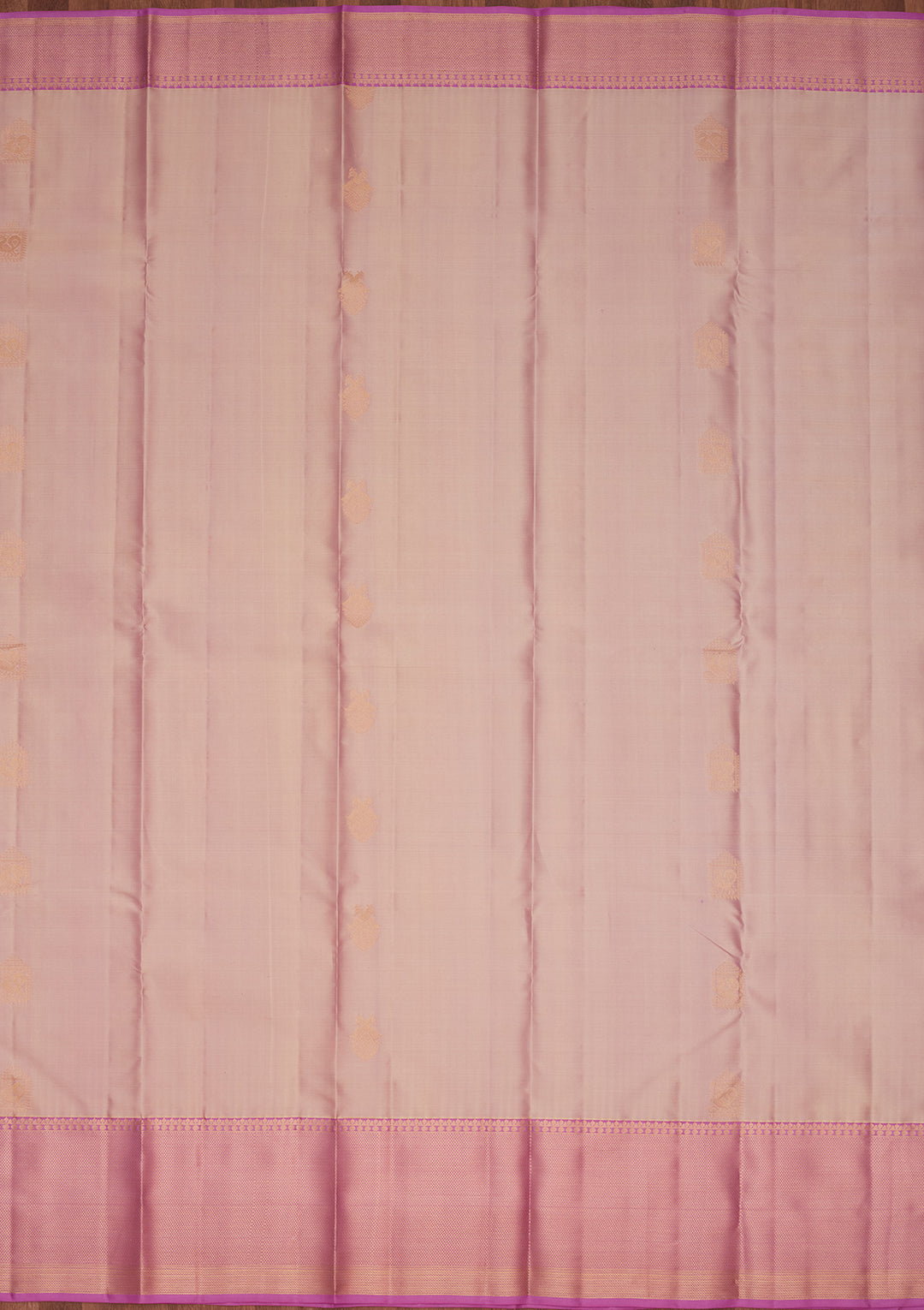 Onion Pink Silk Buti Saree With Matching Blouse Piece