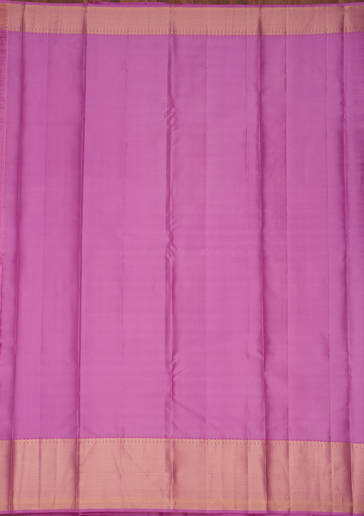 Onion Pink Silk Buti Saree With Matching Blouse Piece