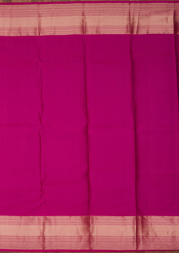 Purple Silk Buti Saree With Matching Blouse Piece
