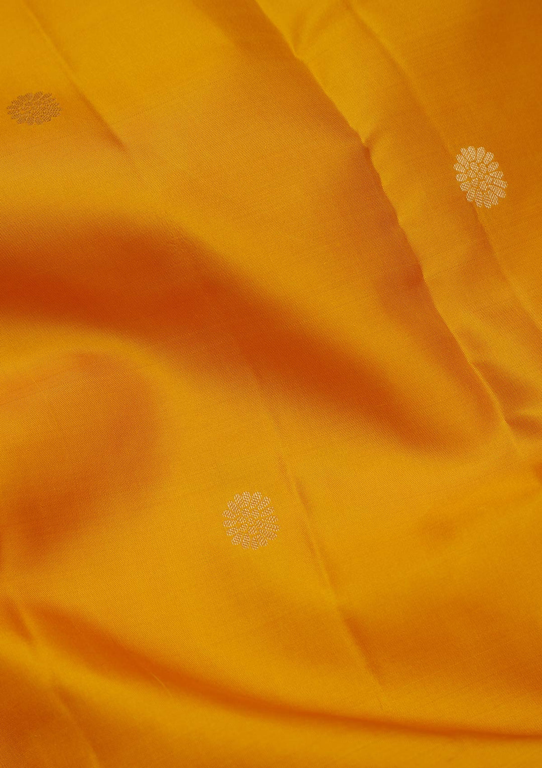 Mustard Yellow Silk Buti Saree With Matching Blouse Piece