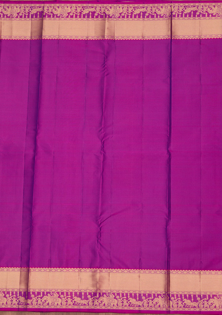 Royal Blue Silk Buti Saree With Matching Blouse Piece