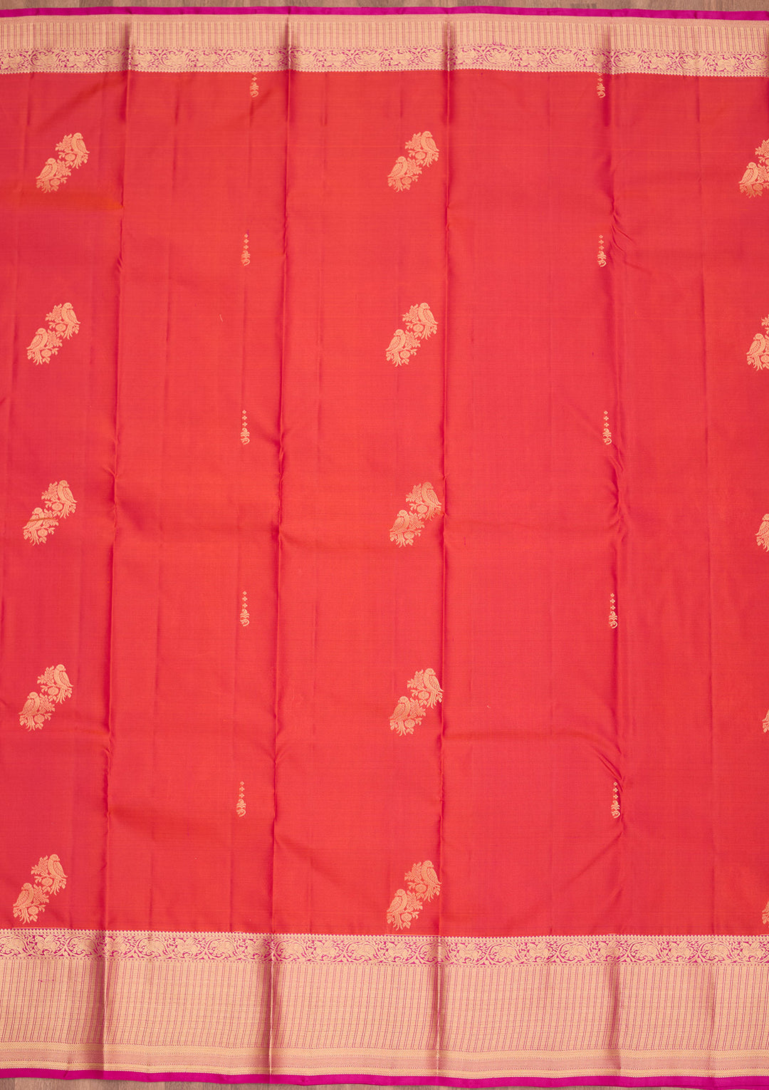 Orange Zariwork Silk Saree