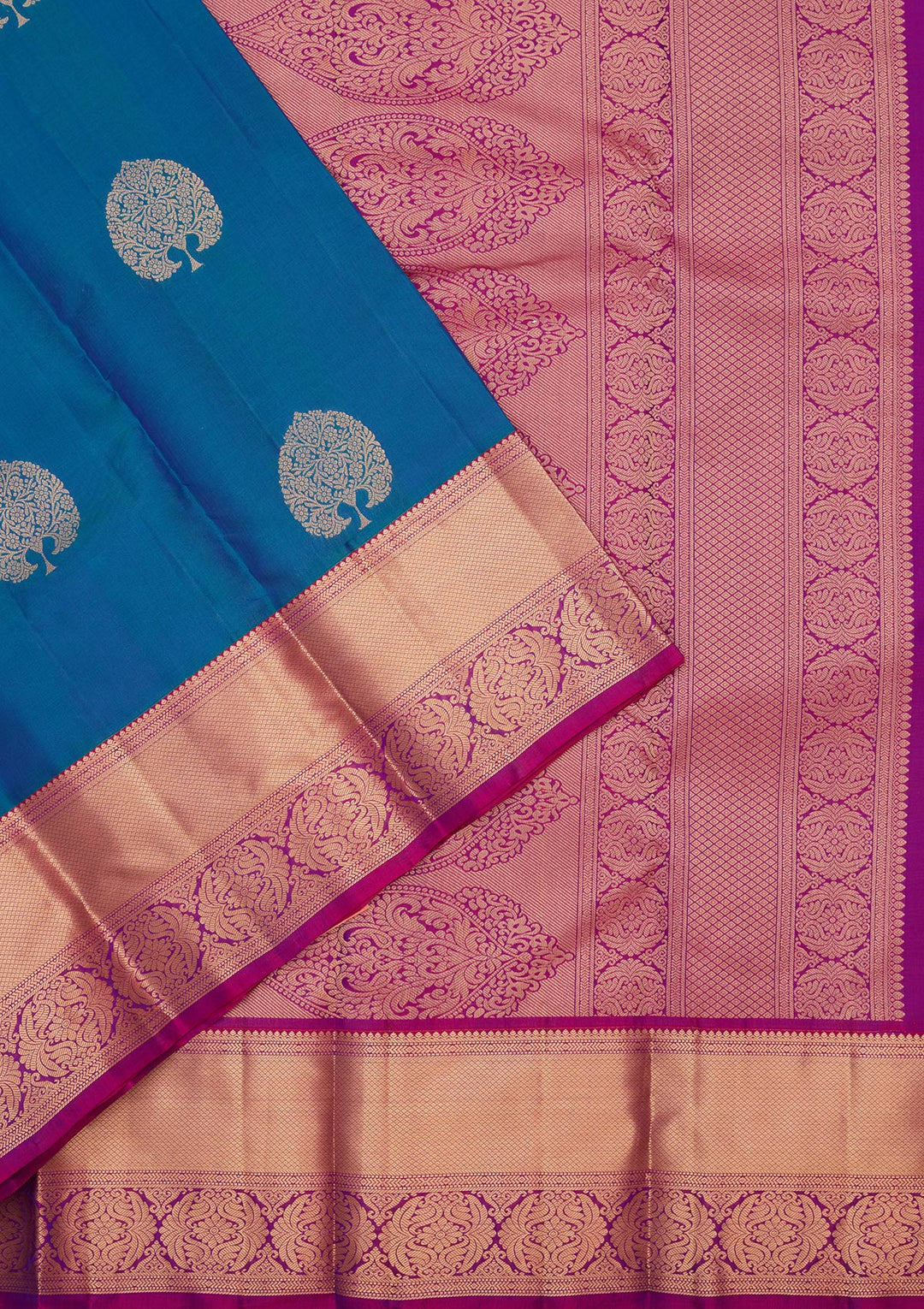 Blue Zariwork Silk Saree