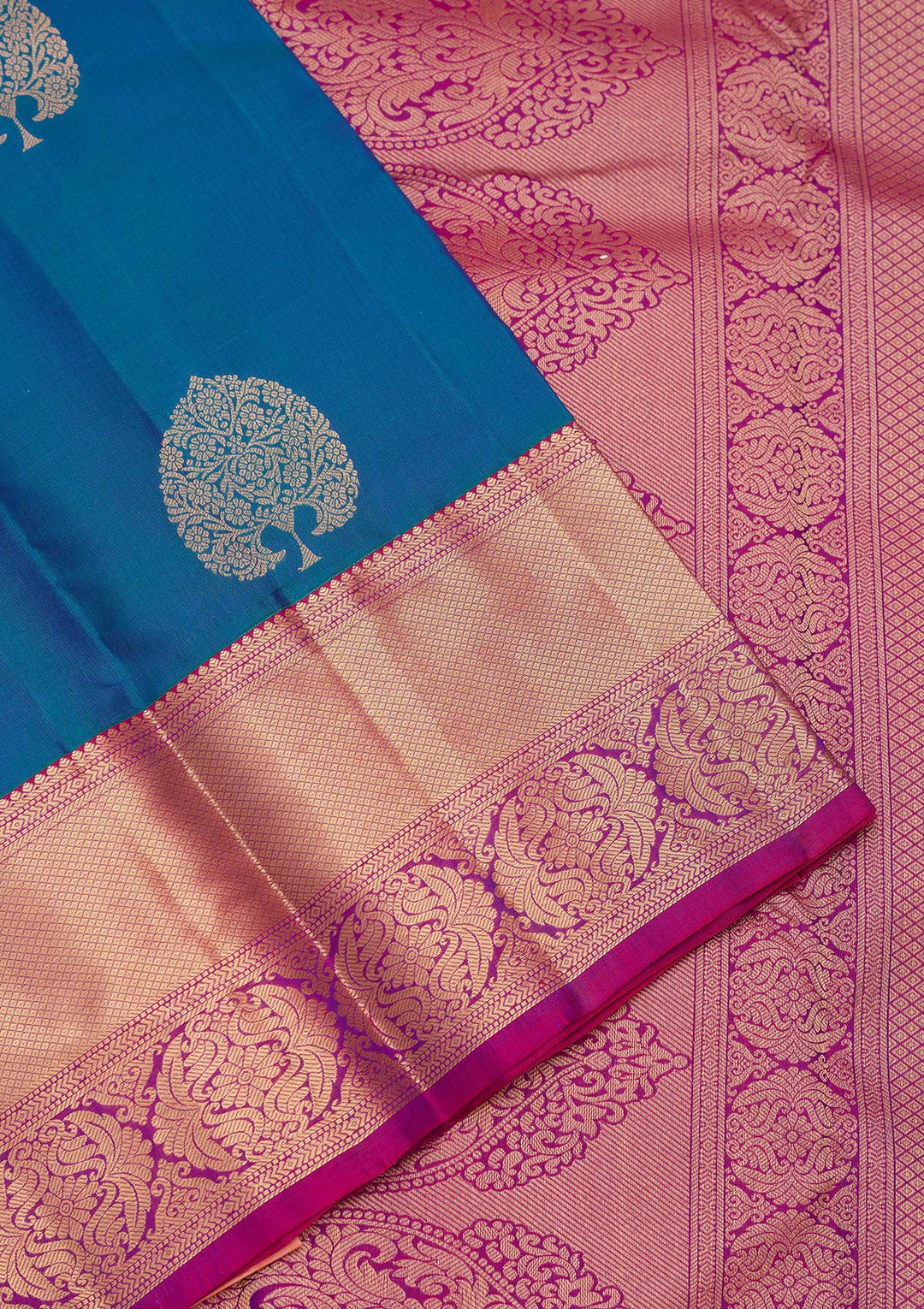 Blue Zariwork Silk Saree