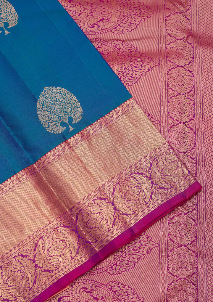 Blue Zariwork Silk Saree