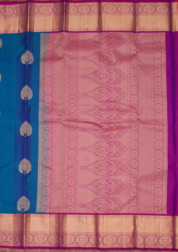 Blue Zariwork Silk Saree