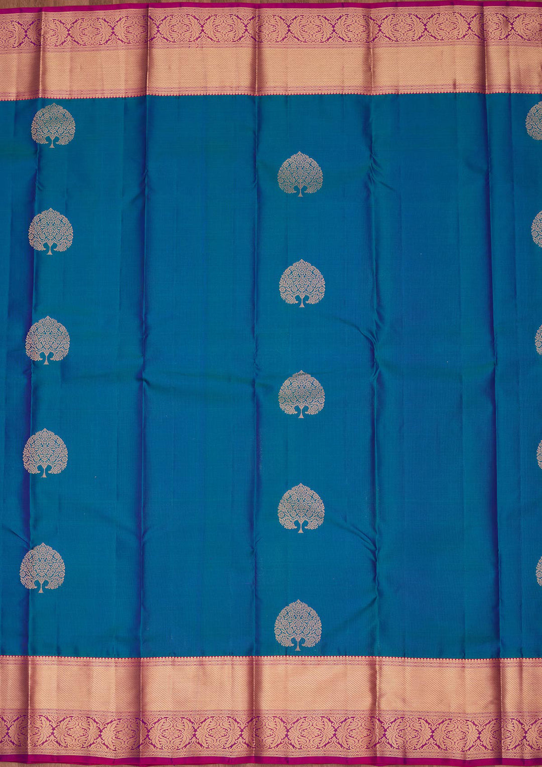 Blue Zariwork Silk Saree