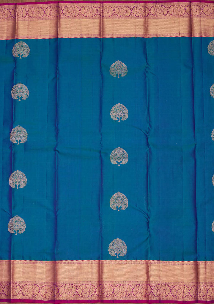 Blue Zariwork Silk Saree