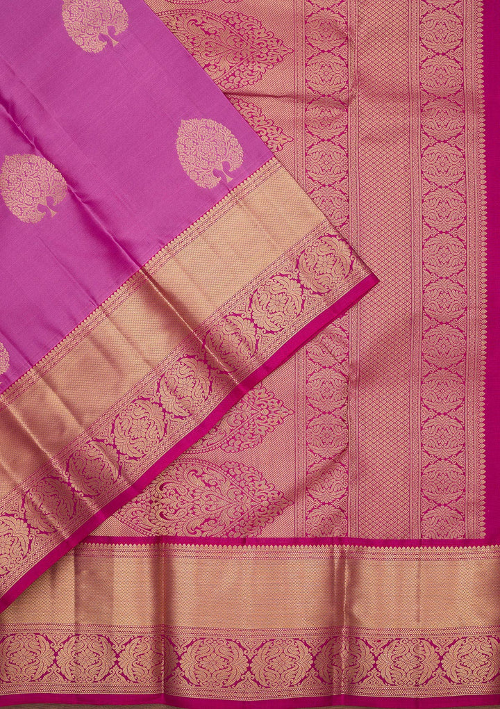 Pink Silk Buti Zariwork Saree With Matching Blouse Piece