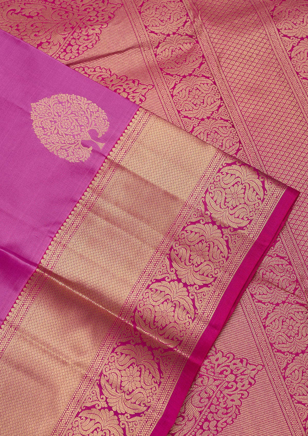 Pink Silk Buti Zariwork Saree With Matching Blouse Piece