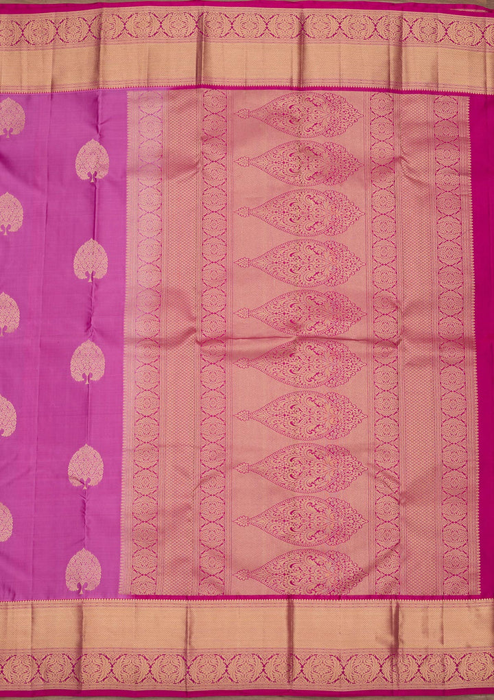 Pink Silk Buti Zariwork Saree With Matching Blouse Piece