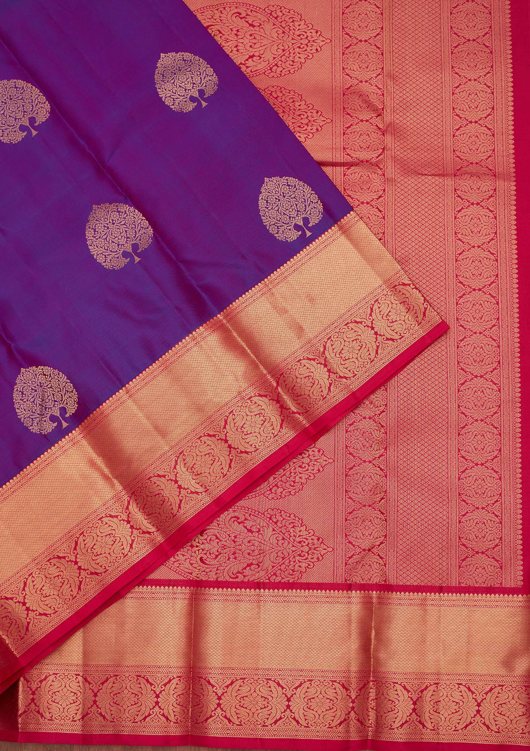 Purple Zariwork Silk Saree