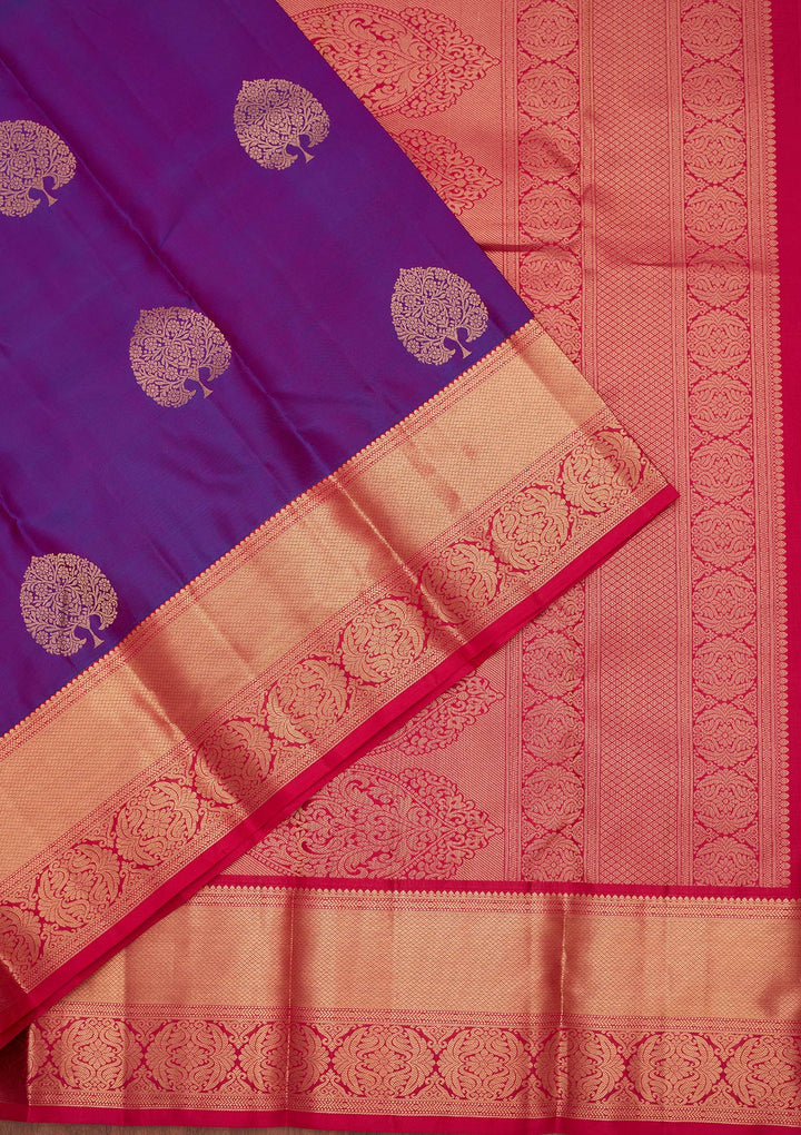 Purple Zariwork Silk Saree