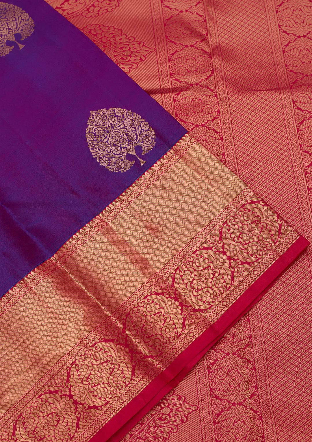 Purple Zariwork Silk Saree