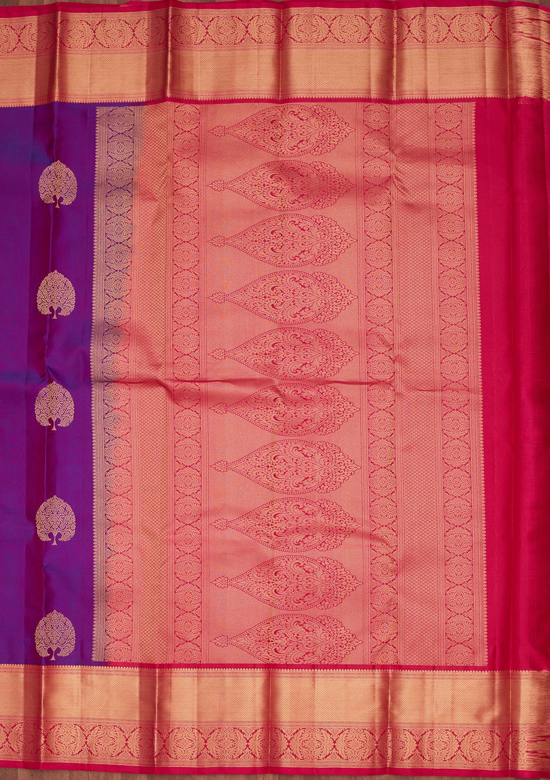 Purple Zariwork Silk Saree