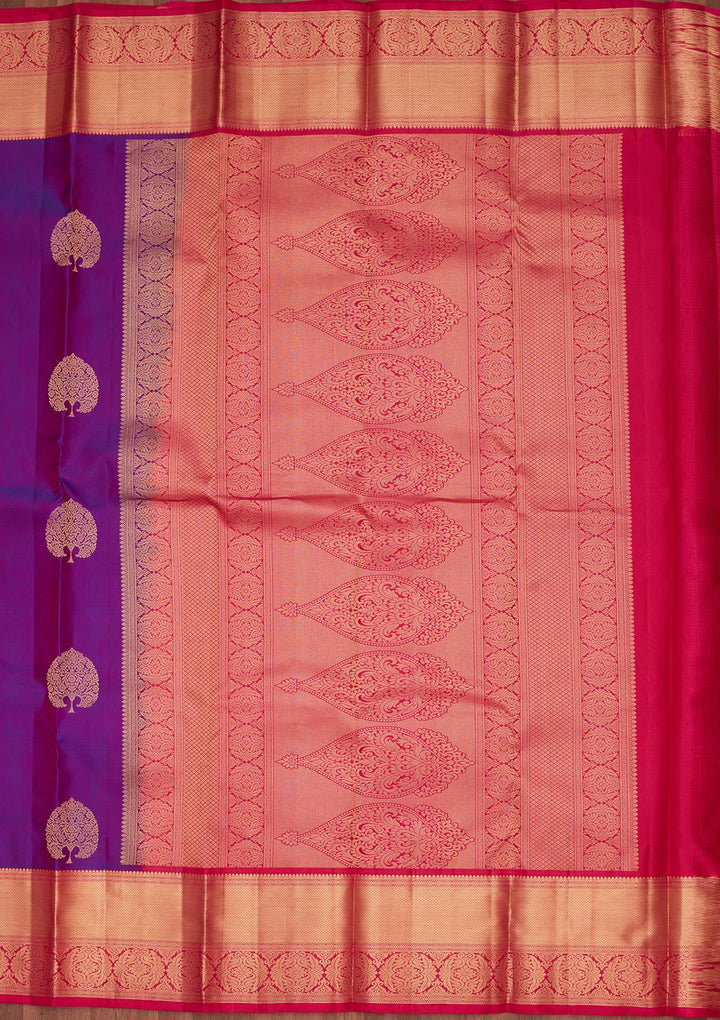 Purple Zariwork Silk Saree