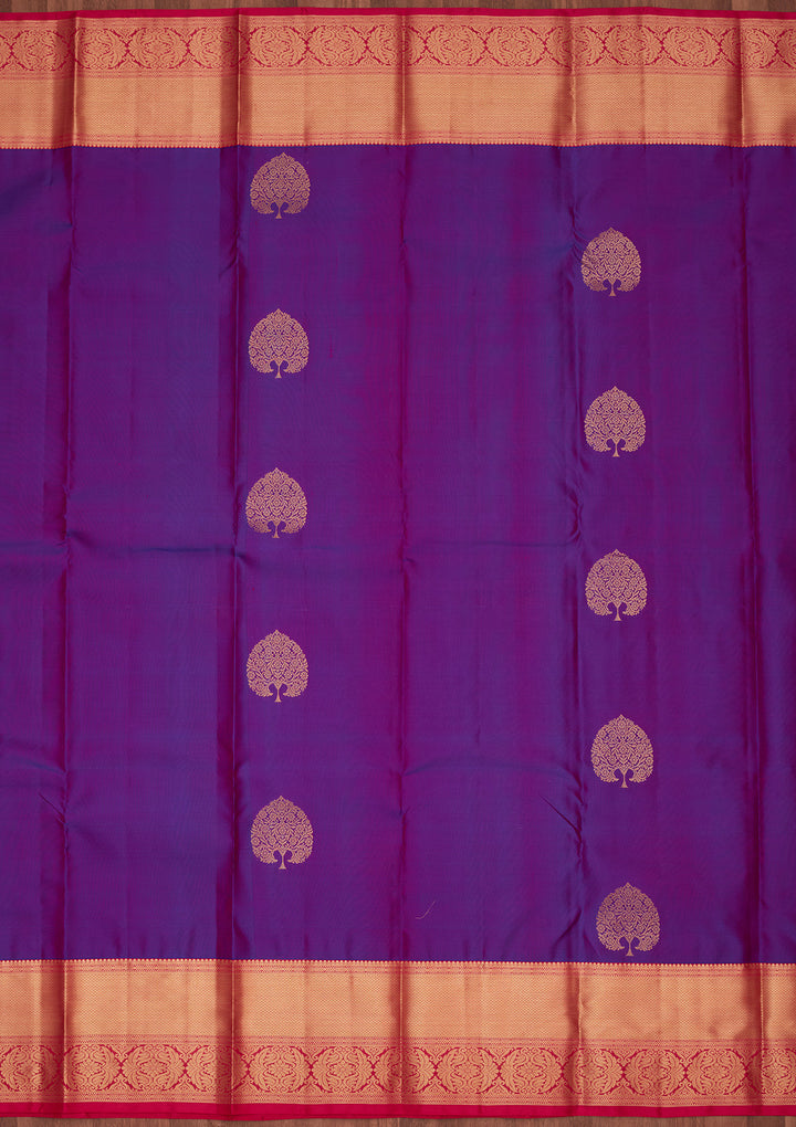 Purple Zariwork Silk Saree