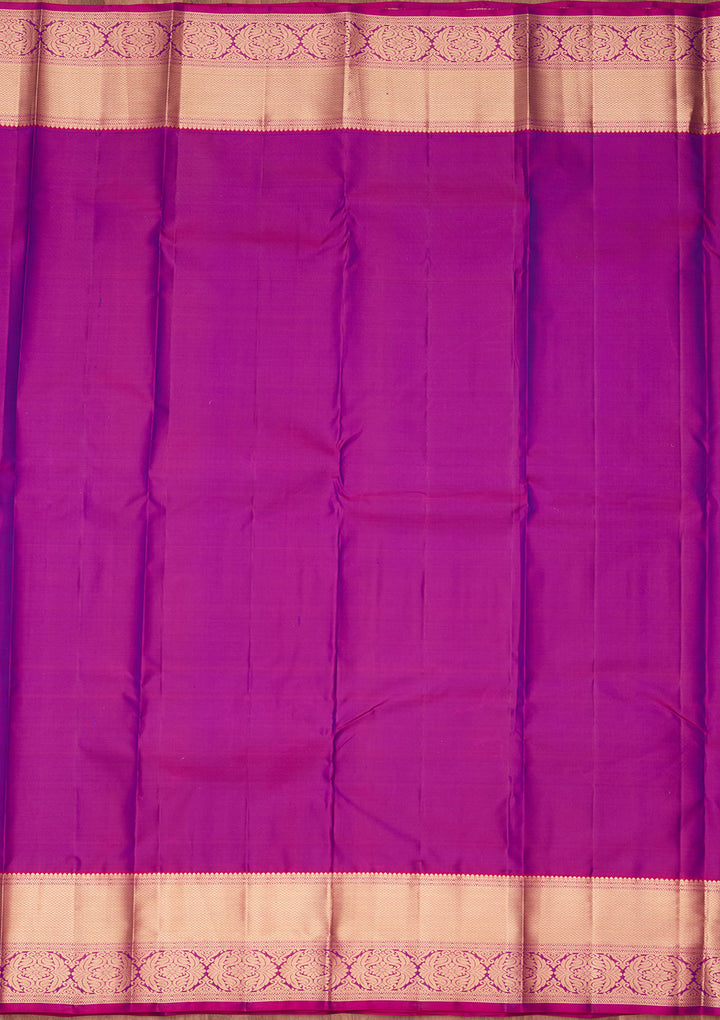 Royal Blue Silk Buti Saree With Matching Blouse Piece