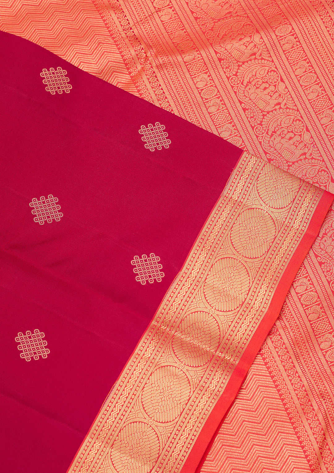 Pink Silk Buti Saree With Matching Blouse Piece