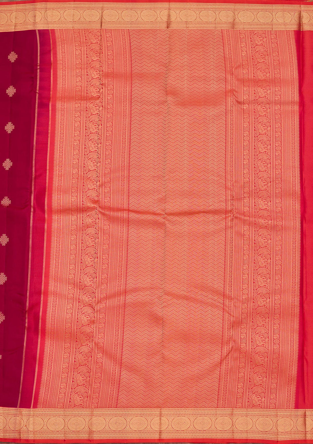 Pink Silk Buti Saree With Matching Blouse Piece