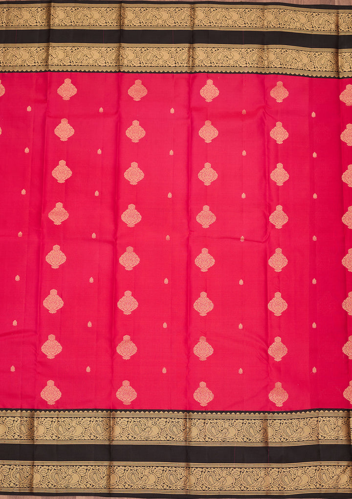 Pink Silk Buti Saree With Matching Blouse Piece