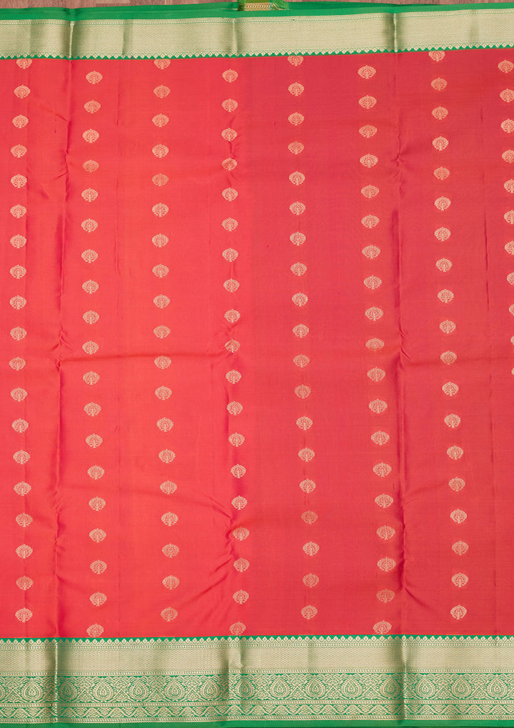 Pink Silk Buti Zariwork Saree With Matching Blouse Piece
