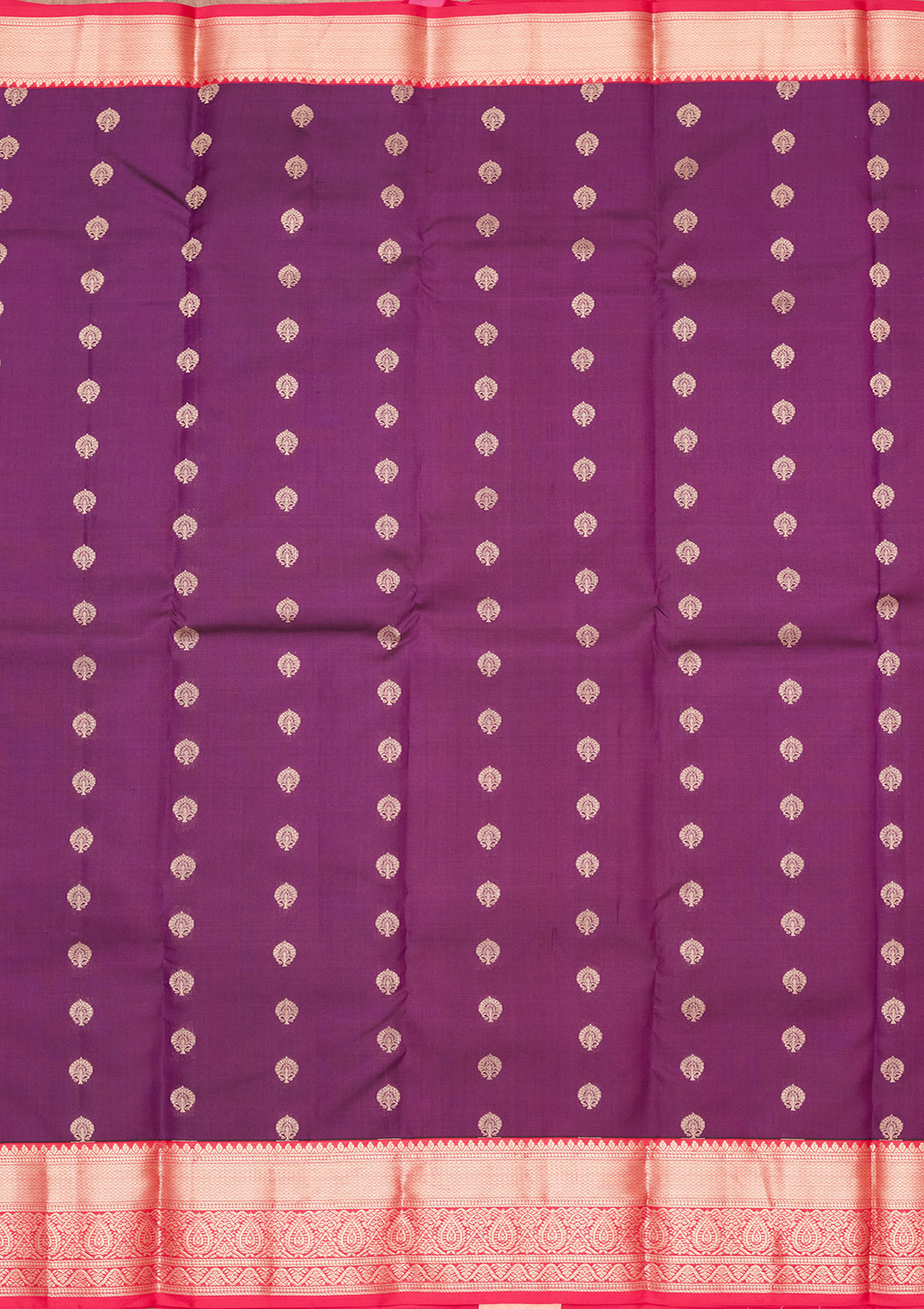 Purple Silk Buti Zariwork Saree With Matching Blouse Piece