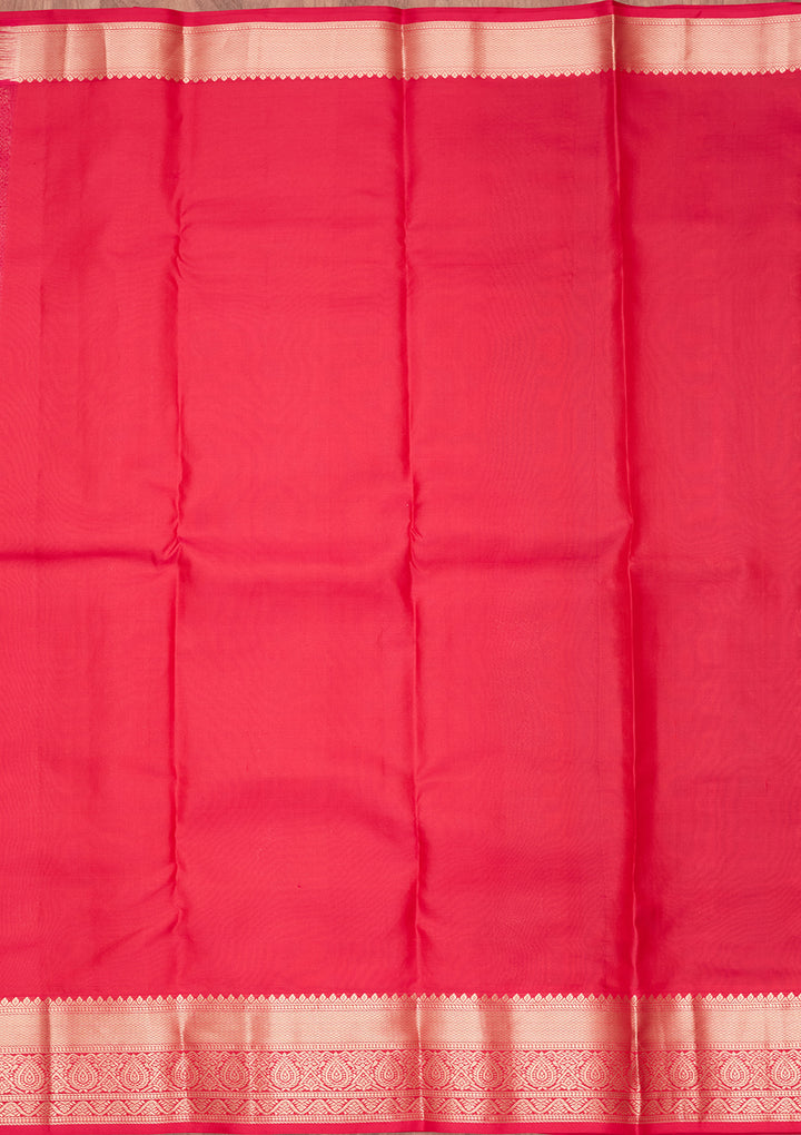 Purple Silk Buti Zariwork Saree With Matching Blouse Piece