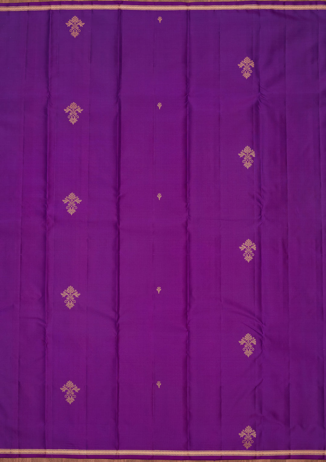 Royal Blue Silk Buti Gold Zariwork Saree With Matching Blouse Piece