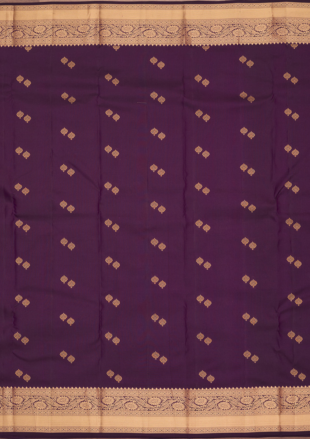 Purple Silk Buti Zariwork Saree With Matching Blouse Piece