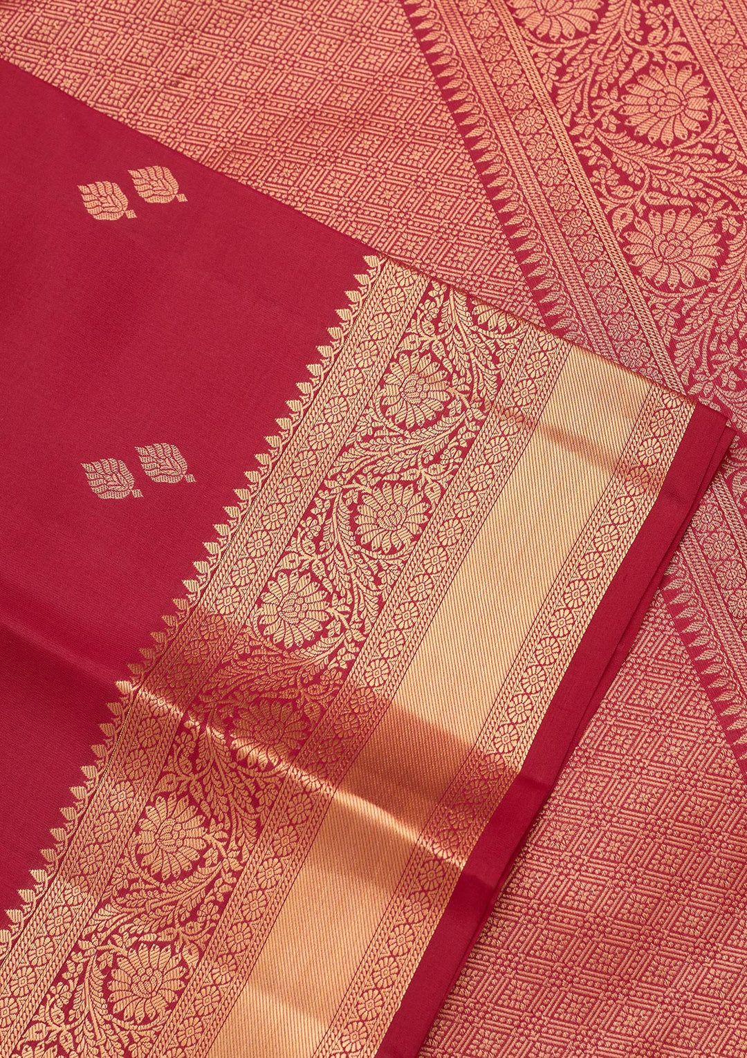 Rani Pink Silk Buti Zariwork Saree With Matching Blouse Piece