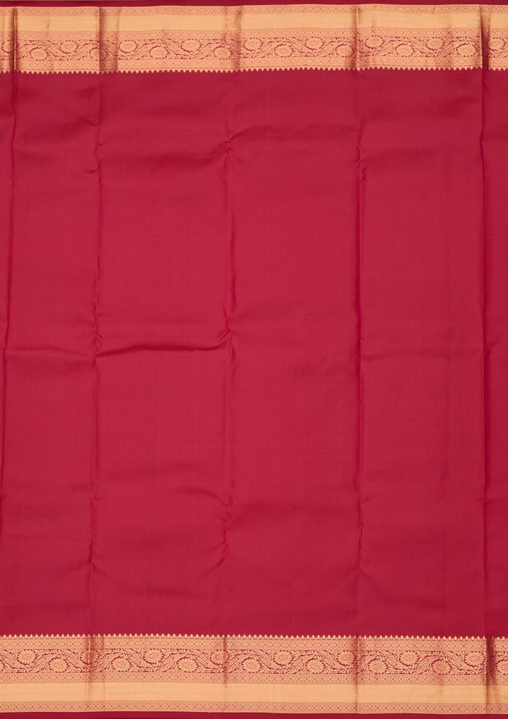 Rani Pink Silk Buti Zariwork Saree With Matching Blouse Piece