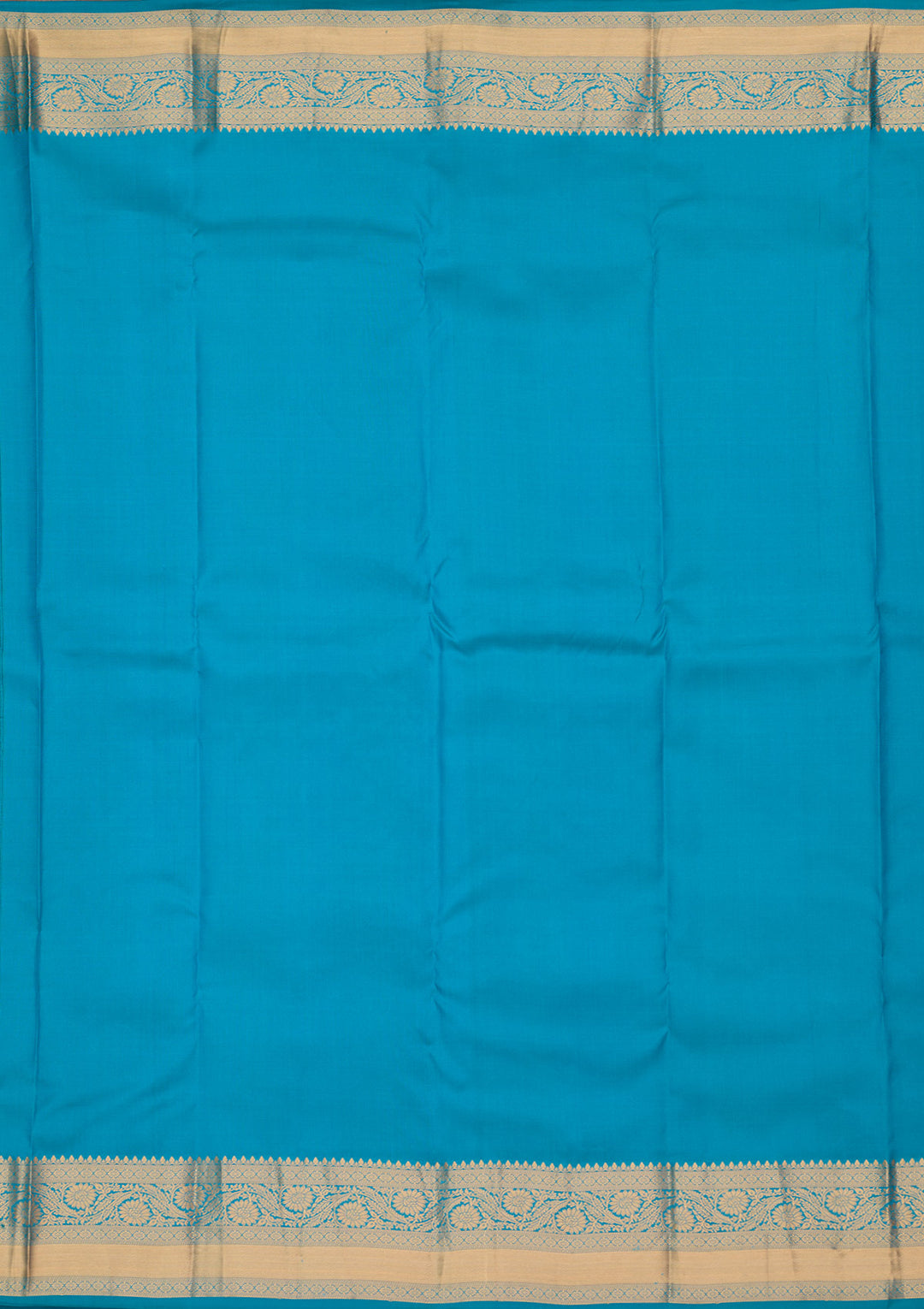 Turquoise Blue Silk Buti Zariwork Saree With Matching Blouse Piece