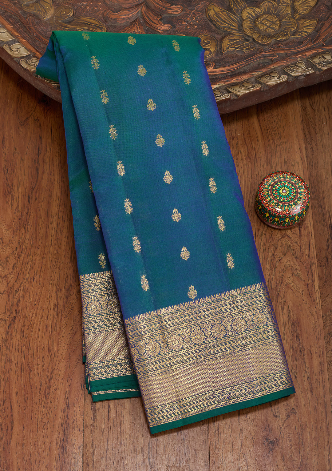 Blue Kanjivaram Pure Silk Saree