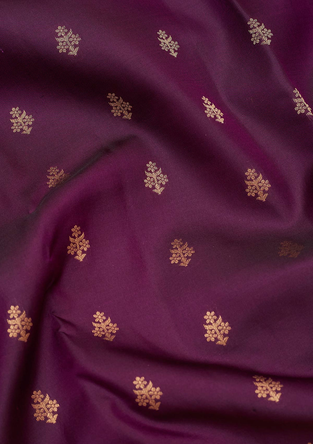 Purple Silk Buti Zariwork Saree With Matching Blouse Piece