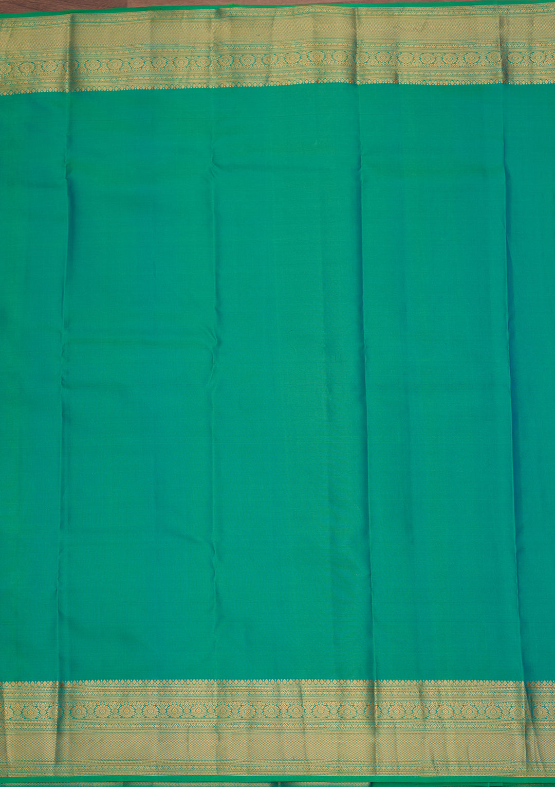 Rama Green Silk Buti Zariwork Saree With Matching Blouse Piece
