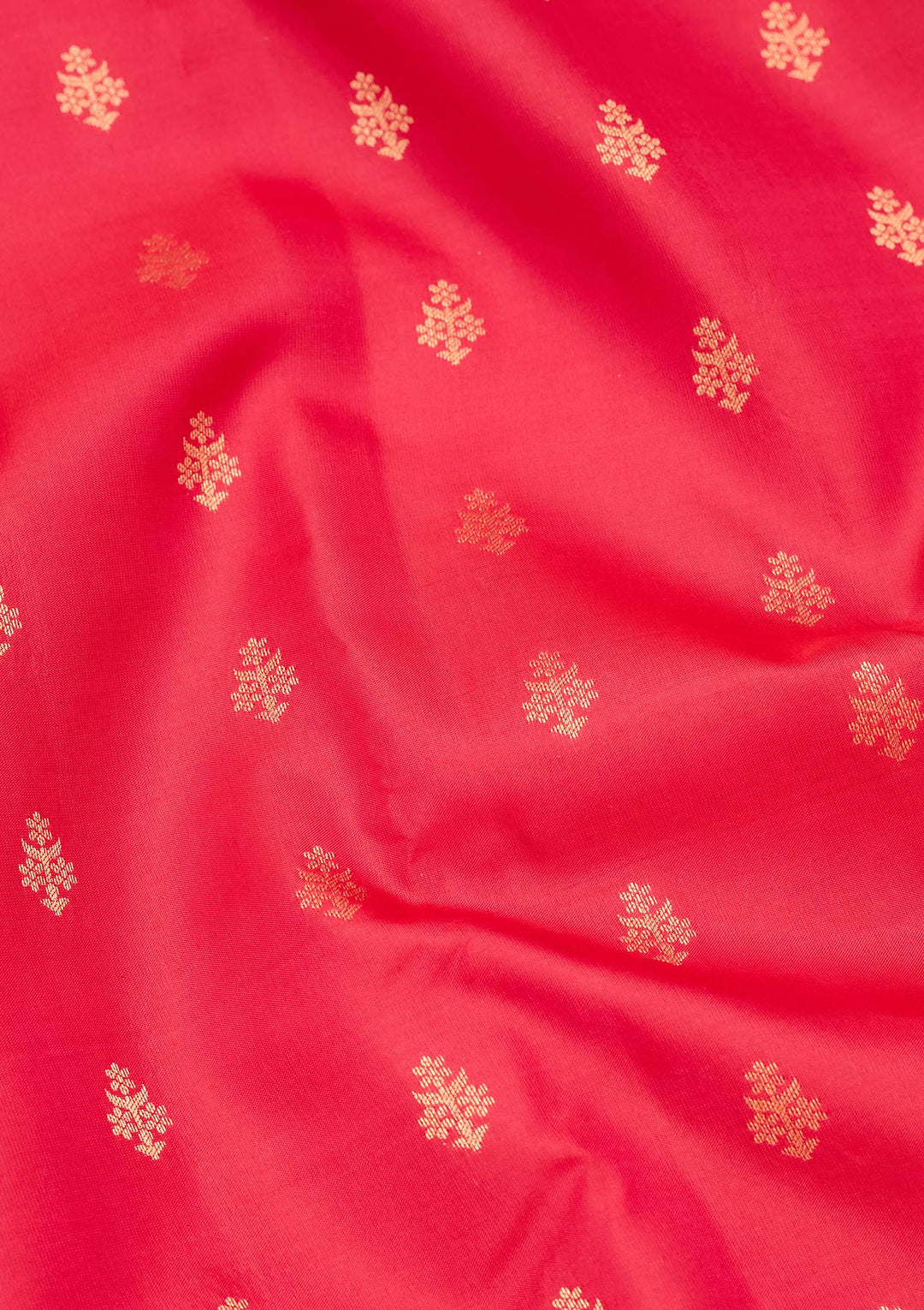 Rani Pink Silk Buti Saree With Matching Blouse Piece
