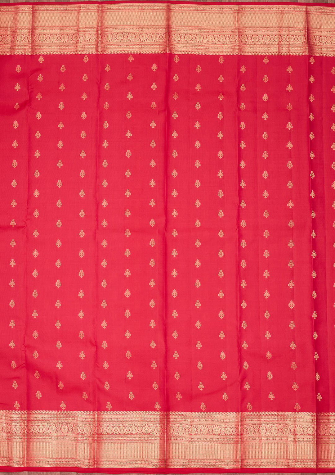 Rani Pink Silk Buti Saree With Matching Blouse Piece
