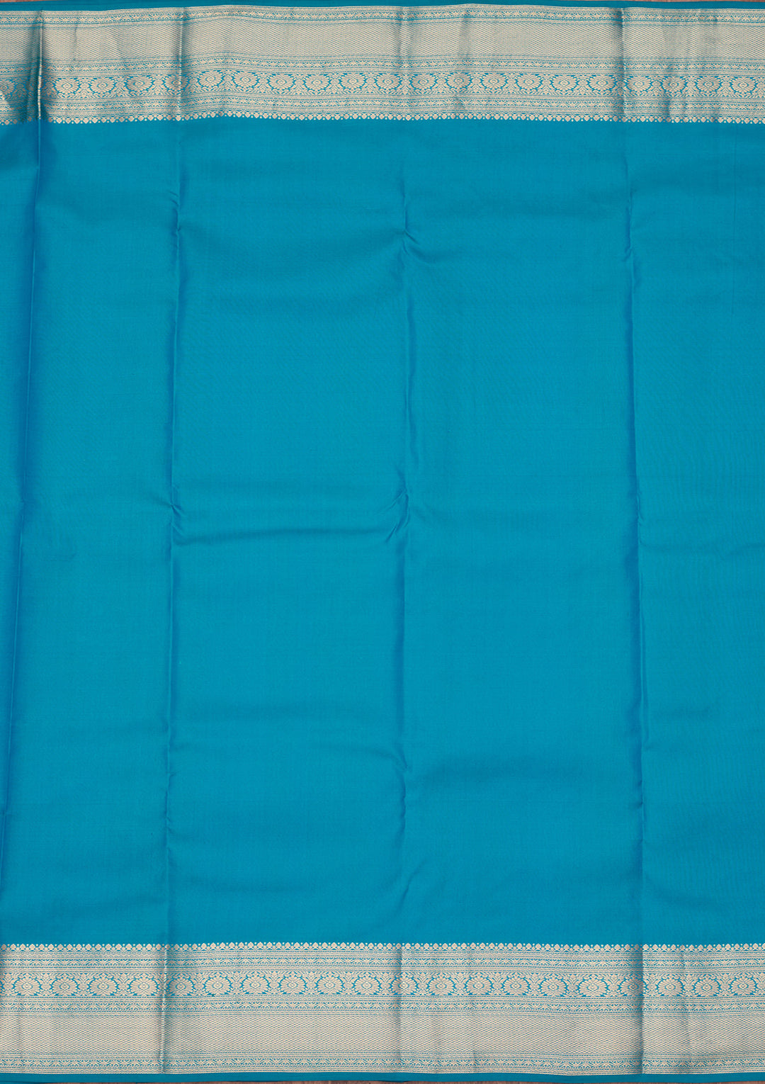 Turquoise Blue Silk Buti Zariwork Saree With Matching Blouse Piece