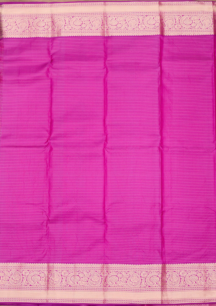 Pink Silk Checks Zariwork Saree With Matching Blouse Piece