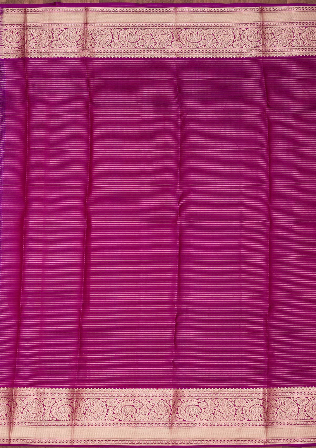 Wine Silk Checks Saree With Matching Blouse Piece