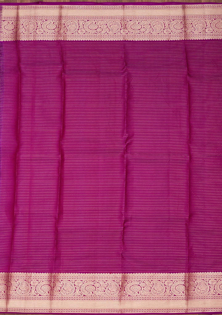 Wine Silk Checks Saree With Matching Blouse Piece