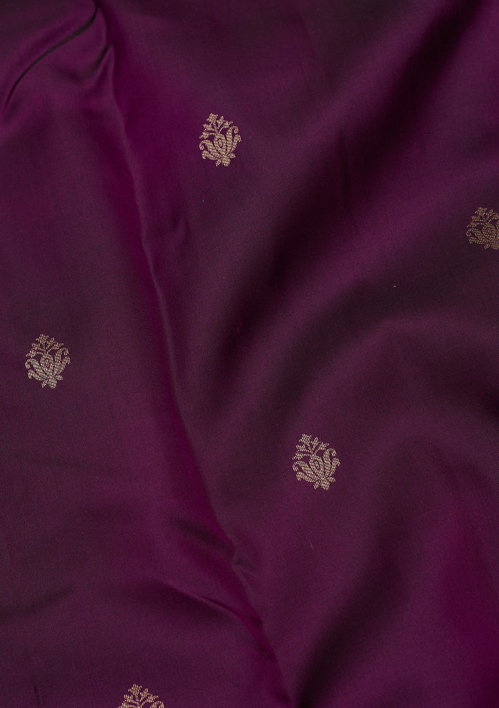 Wine Zariwork Pure Silk Saree