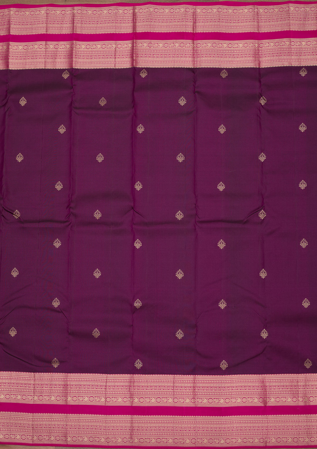 Wine Zariwork Pure Silk Saree