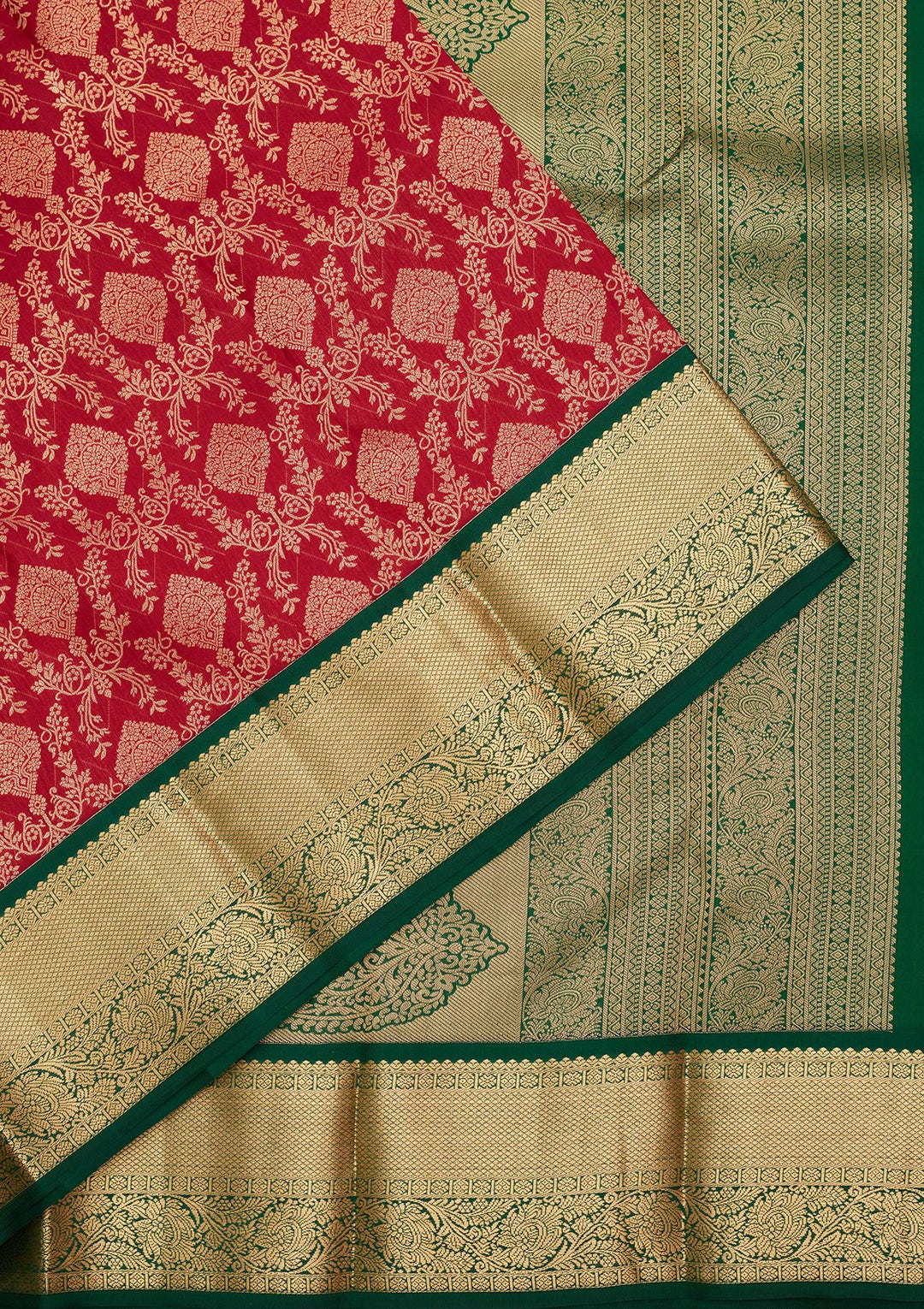 Maroon Silk Jaal Saree With Matching Blouse Piece