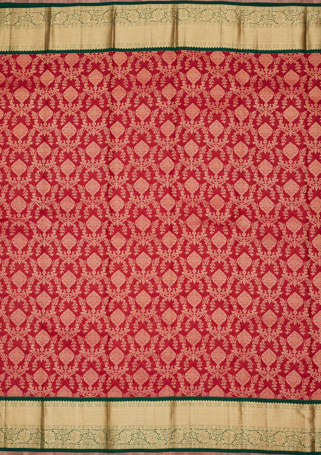 Maroon Silk Jaal Saree With Matching Blouse Piece