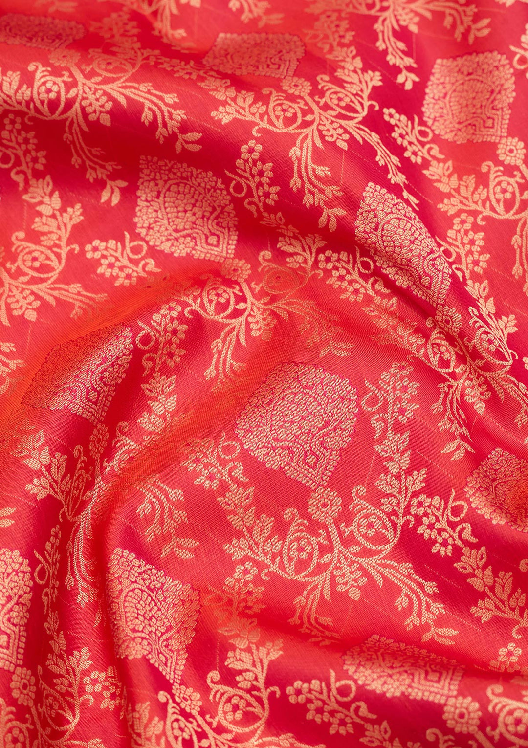 Pink Silk Jaal Saree With Matching Blouse Piece