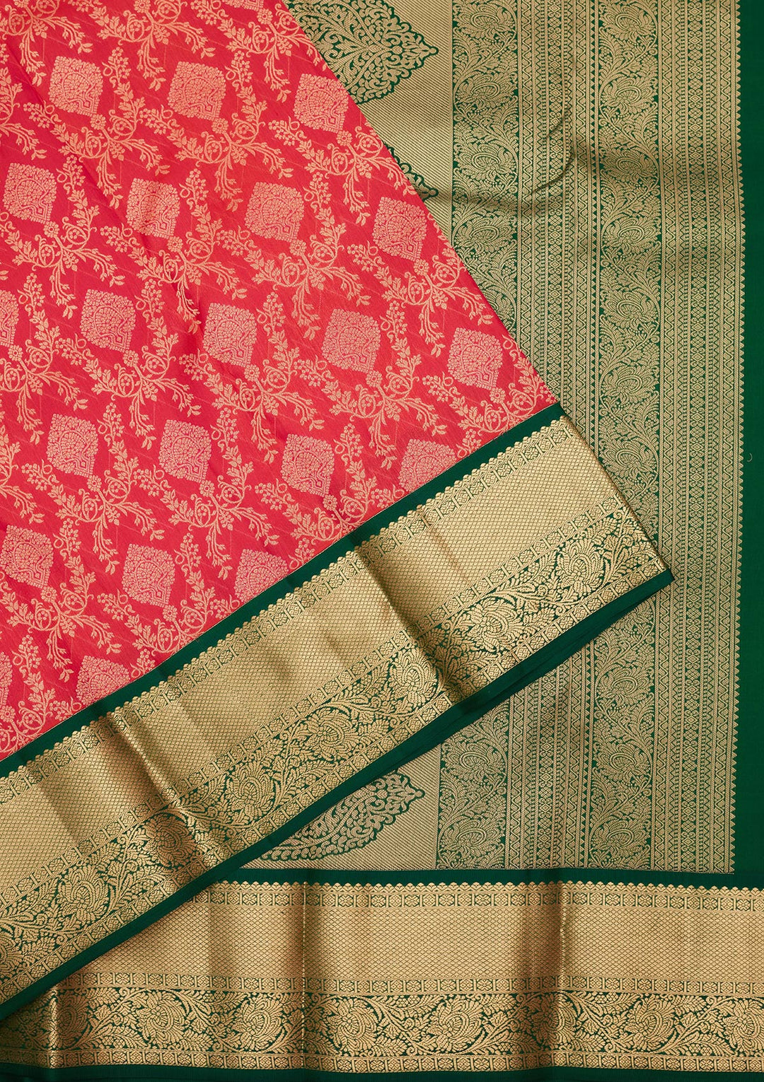 Pink Silk Jaal Saree With Matching Blouse Piece